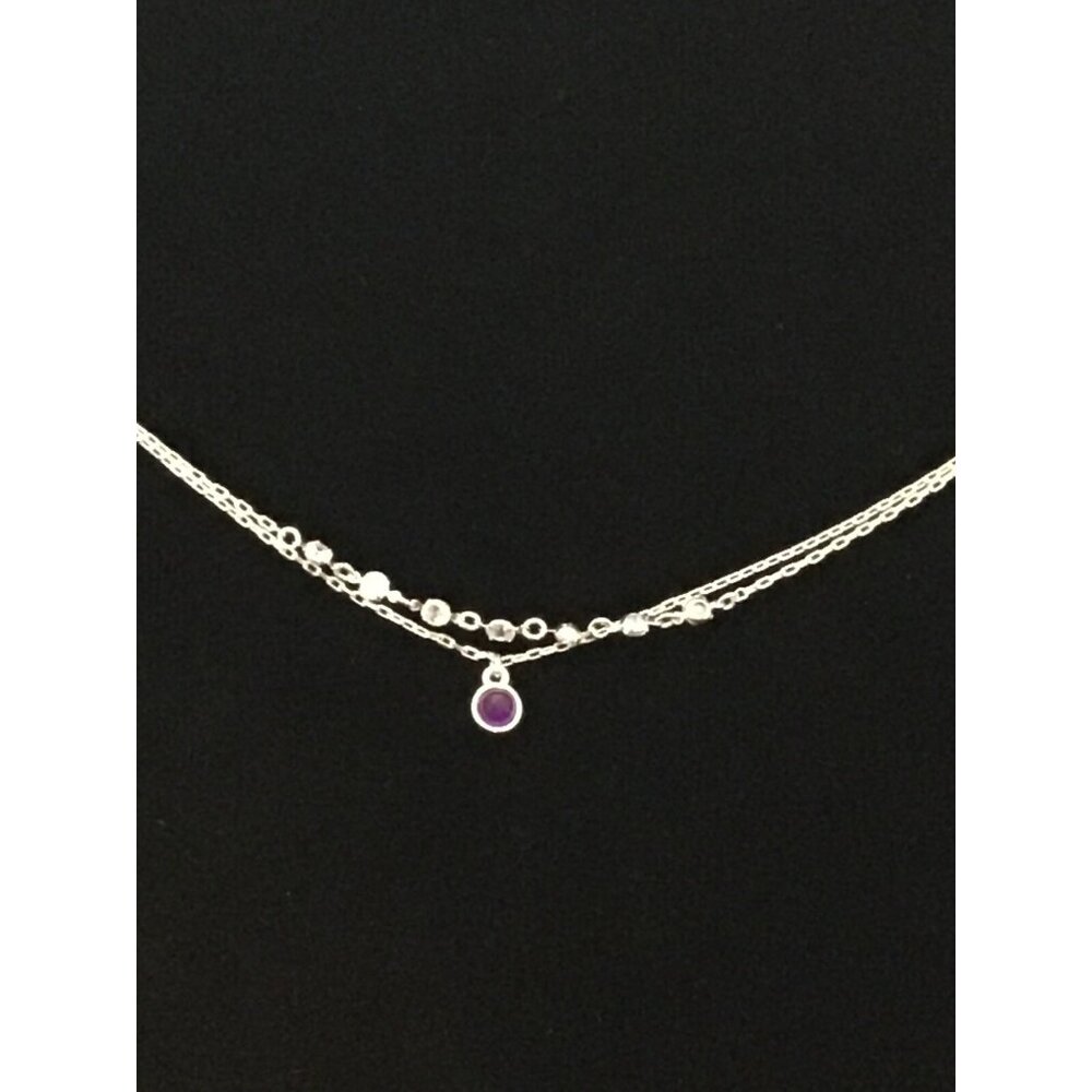 Avon Silver Tone Purple Peace Always with you Bracelet (1625-1-2) - Picture 2 of 5